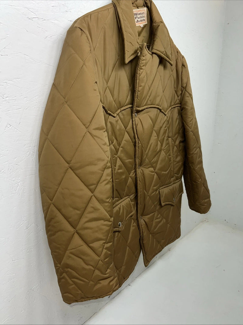 New Women’s Brown Western Fashion Puffer Jacket 42 RR-30