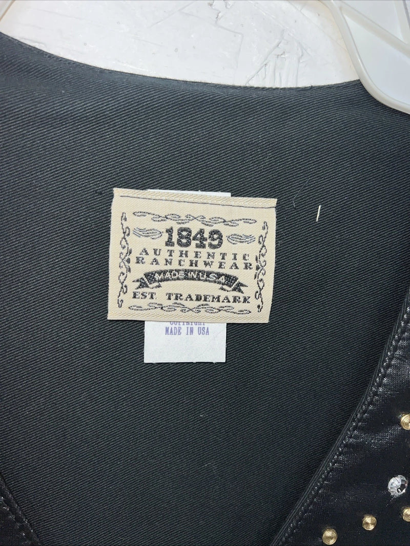 New Women’s Black 1849 Authentic Ranchwear Western Show Vest XL WW-64