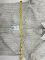 New Kids White Horse Yellow Stripe Long Sleeve Pearl Snap Large DD-55