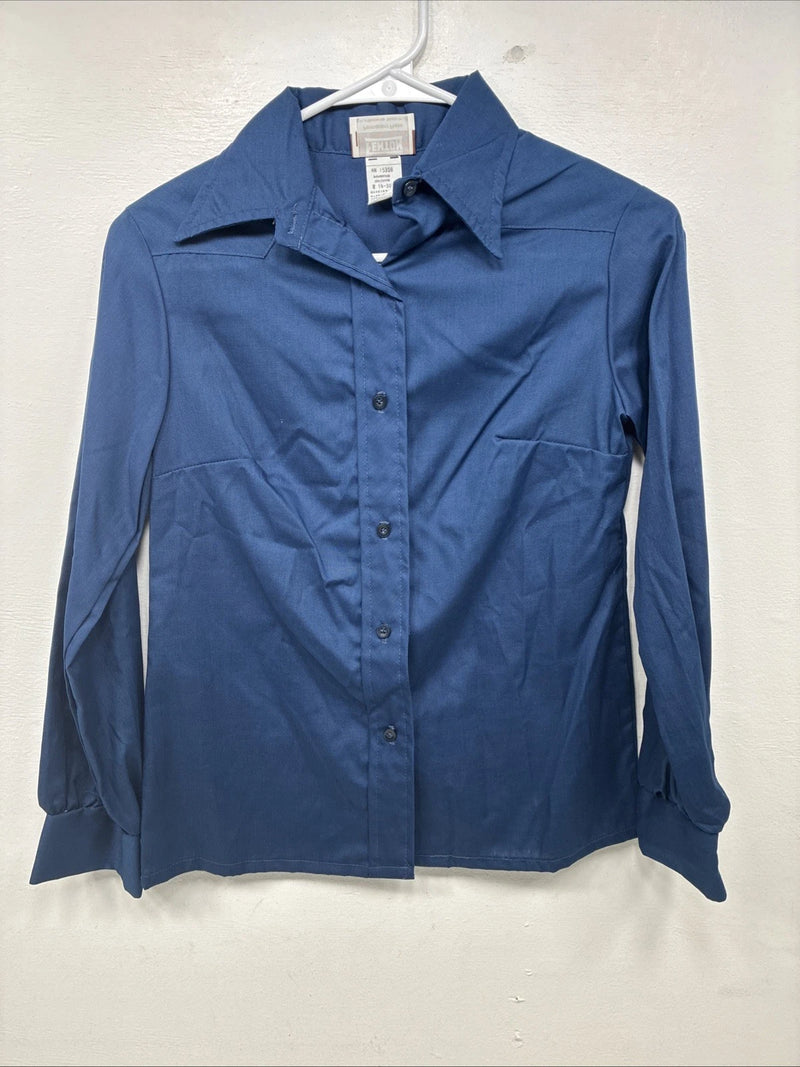 New Women’s Fenton Blue Long Sleeve Pearl Snap Size 30 YY-20