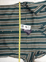 New Kids Wrangler Green Stripe Long Sleeve Button Up XL CC-89