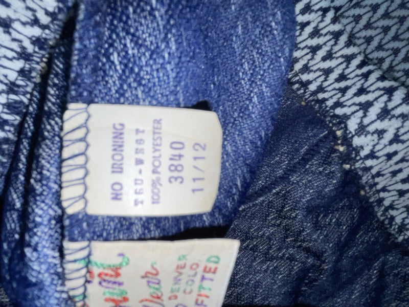 New Vintage Blue Knitted Rockmount Polyester Pants #3840 XX-25