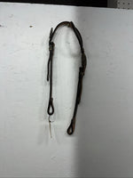 New Circle Y One Ear Leather Metal Plate Headstall #287-7107 U-37