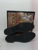 New Men’s Brown Lace Up Texas Brand Cowboy Boots. 8760 10 E E. 6-38