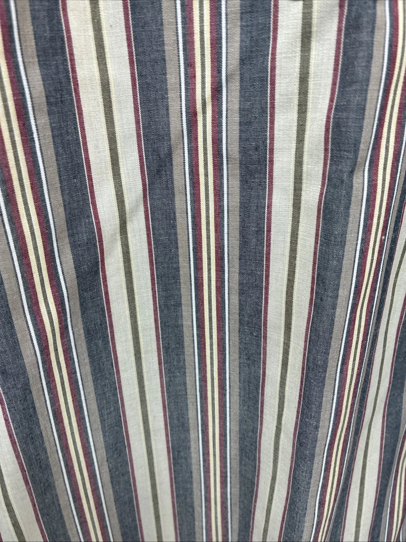 New Men’s ELY Cattleman Multicolor Stripe Short Sleeve Pearl Snap 3XL M-82