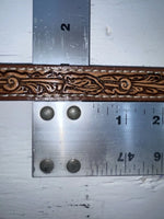 New Brown Genuine Leather Tooled 26” Belt #102 NN-63 