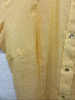 New Kids Dan River Yellow Long Sleeve Pearl Snap Size 12 CC-100