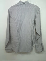New Women’s Black Striped Cowboy Threads Long Sleeve Button Up Shirt M 3B-90