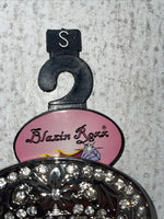 New Cow Print Genuine Leather Blazin Roxx Bling S Belt #N3510602 Z-28