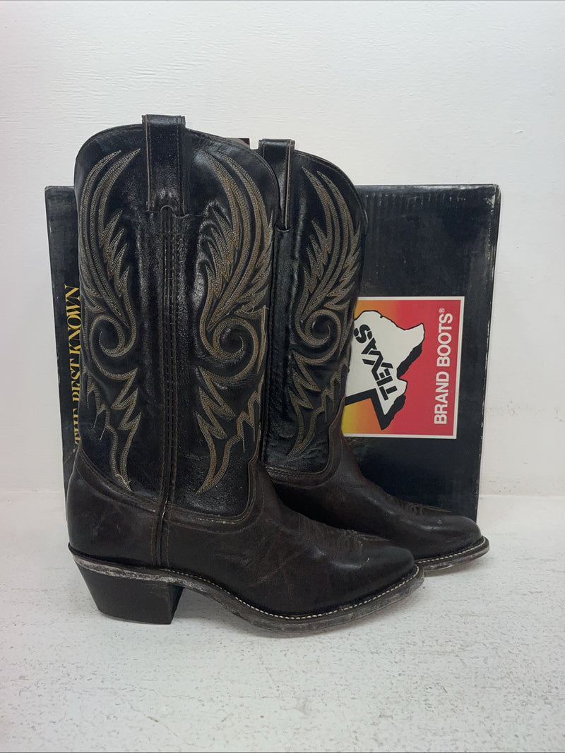 New Men’s Brown Texas Brand Cowboy Boots. 7901 9 D. 4-127