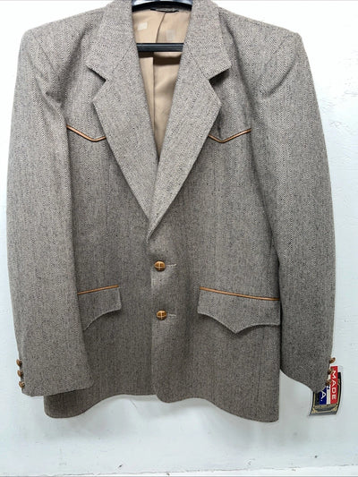 New Men’s Pioneer Wear Brown Suit Jacket 40 #12553 S-606