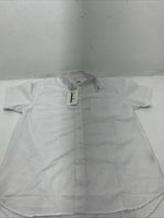 New Men’s White Cambrai Short Sleeve English Riding Shirt. Small G-37