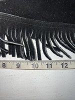 New Black ABetta Show Chaps With Fringe Adjustable Waist XL 46” L-33