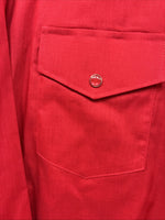 New Men’s White Horse Western Red Long Sleeve Pearl Snap XL V-12