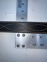 New Black Genuine Leather Stitched 32” Belt #2021 JJ-13