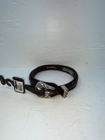New Brown Genuine Leather Nocona Silver Pendent 32” Belt #3216244 Z-143