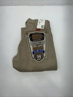 New Girls Boys Cowboy Cut Slim Fit Wrangler Tan Denim Jeans. 5x34 F-39