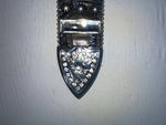 New Black Genuine Leather Nocona Silver Bling XL Belt #N3489201 NN-118