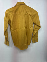 New Kids Tem Tex Yellow Long Sleeve Pearl Snap Size 12 Large LL-25