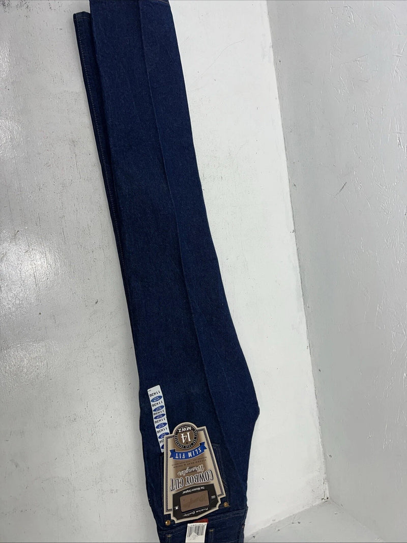 New Men’s Cowboy Cut Slim Fit Wrangler Denim Jeans. 11/36 F-34