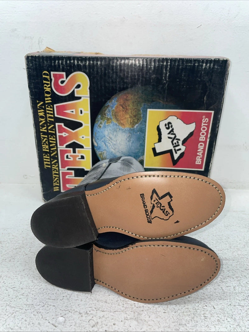 New Kids Navy Texas Brand Cowboy Boots. 3207 13 D. 23-51