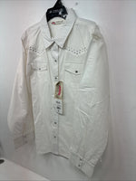 New Women’s Cumberland White Gem Long Sleeve Pearl Snap XL GG-46
