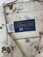 New Women’s Panhandle Slim Yellow Floral Long Sleeve Pearl Snap Size 12 KK-36