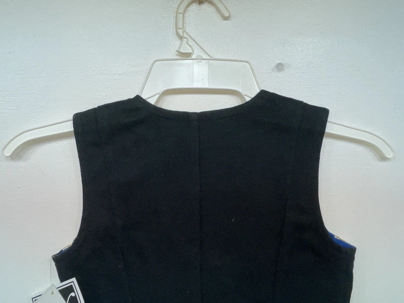 New Kids Blue With Bling Valencia Sleeveless Zip Up Vest S #052235G 3B-60