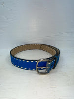 New Blue Genuine Leather Weaved 32” Belt #7030 Z-120