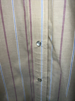 New Men’s Brown Texas Sage Pearl Snap Short Sleeve Shirt. 16.5 L P-43