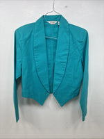 New Women’s GITANO Teal Long Sleeve Button Up Shirt Size Small TT-99