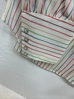 New Kids Rockmount Multicolor Stripe Long Sleeve Pearl Snap Size 32 CC-109