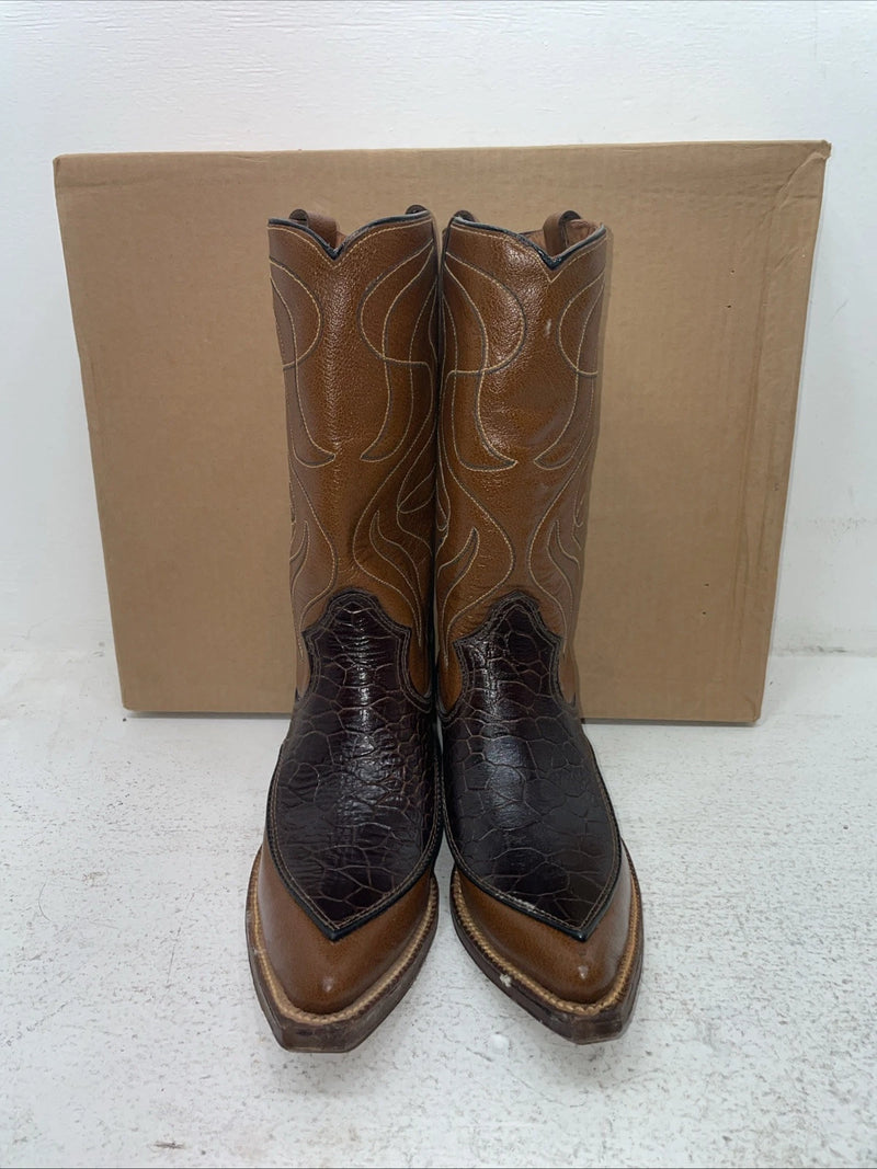 New Men’s Brown Rodeo Cowboy Boots. 7044 7 D. 1-42