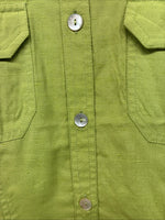 New Women’s Gordon James Green Short Sleeve Button Up Medium KK-19