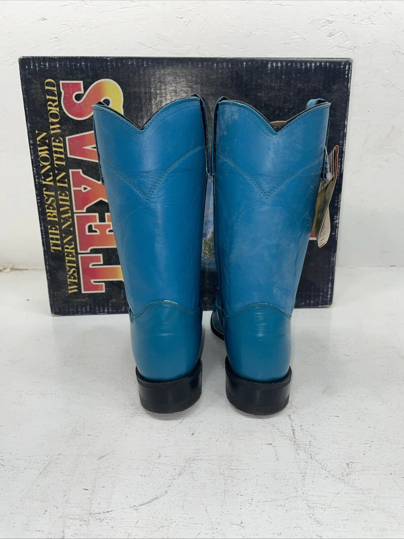 New Women’s Blue Texas Brand Cowboy Boots. 4438 7 M. 18-70