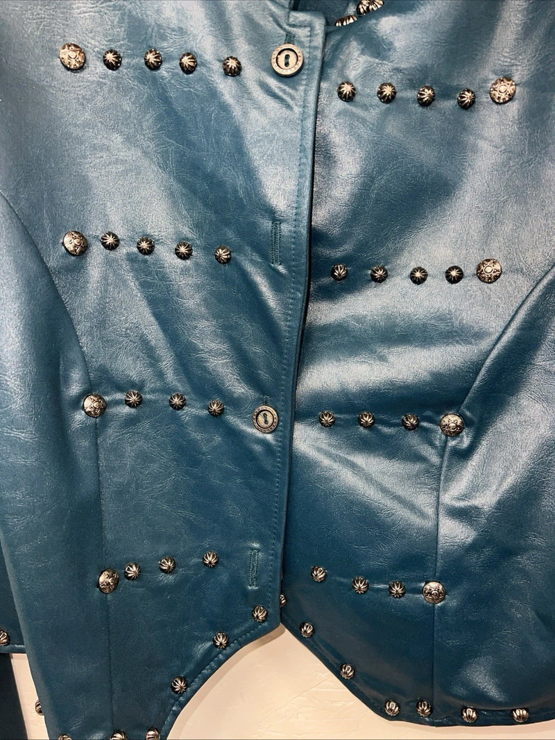 New Women’s Turquoise 1849 Authentic Ranchwear Show Jacket Large #2734 UU-18