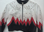 New Women’s 1849 Authentic Ranchwear White Red Short Show Jacket XL WW-27