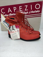 New Women’s Red Capezio Lace Uo Cowboy Boots. L503 6 M. 19-10