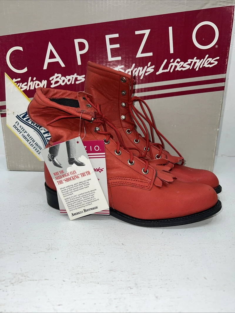New Women’s Red Capezio Lace Uo Cowboy Boots. L503 6 M. 19-10
