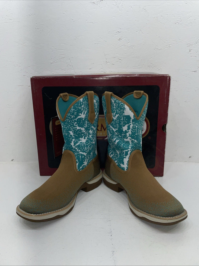 New Women’s Turquoise Laredo Cowboy Boots. 5957 8.5 8 1/2 M. 2-35
