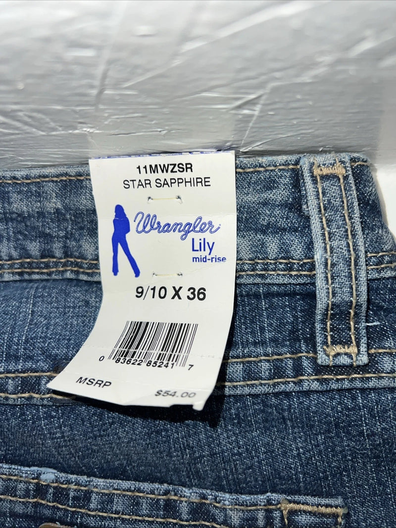 New Women’s Wrangler Mid Rise Denim Jeans. 9/10x36 L-12