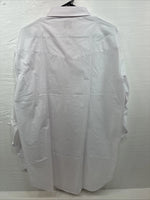 New Men’s ELY Cattleman White Western Long Sleeve Pearl Snap 18 X 35 2XL T-49