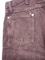 New Men’s Brown Cowboy Cut Wrangler Slim Fit Denim Jeans. 15x34 F-33