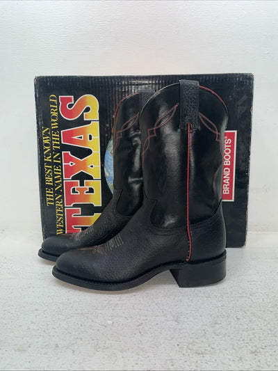 New Men’s Black Texas Brand Cowboy Boots. 5300 8.5 8 1/2 D. 3-91