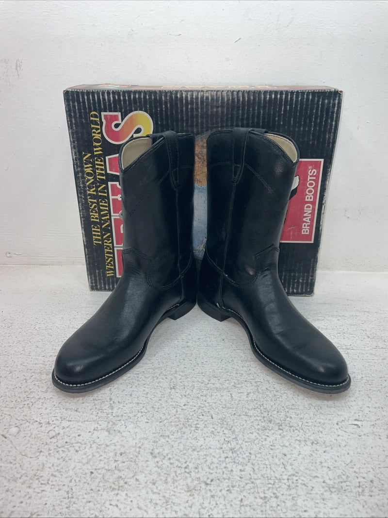 New Youth Black Texas Brand Cowboy Boots. 3200 3.5 3 1/2 D. 22-33