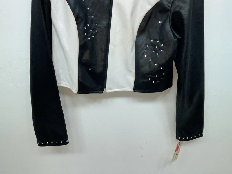 New Women’s Black White 1849 Authentic Ranchwear Western Show Jacket L 3B-102