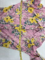 New Women’s Western Trends Pink Floral Long Sleeve Pearl Snap Size 10 MM-54