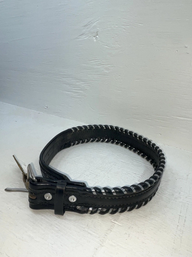 New Black Genuine Leather Tex Tan Weaved 24” Belt #76326