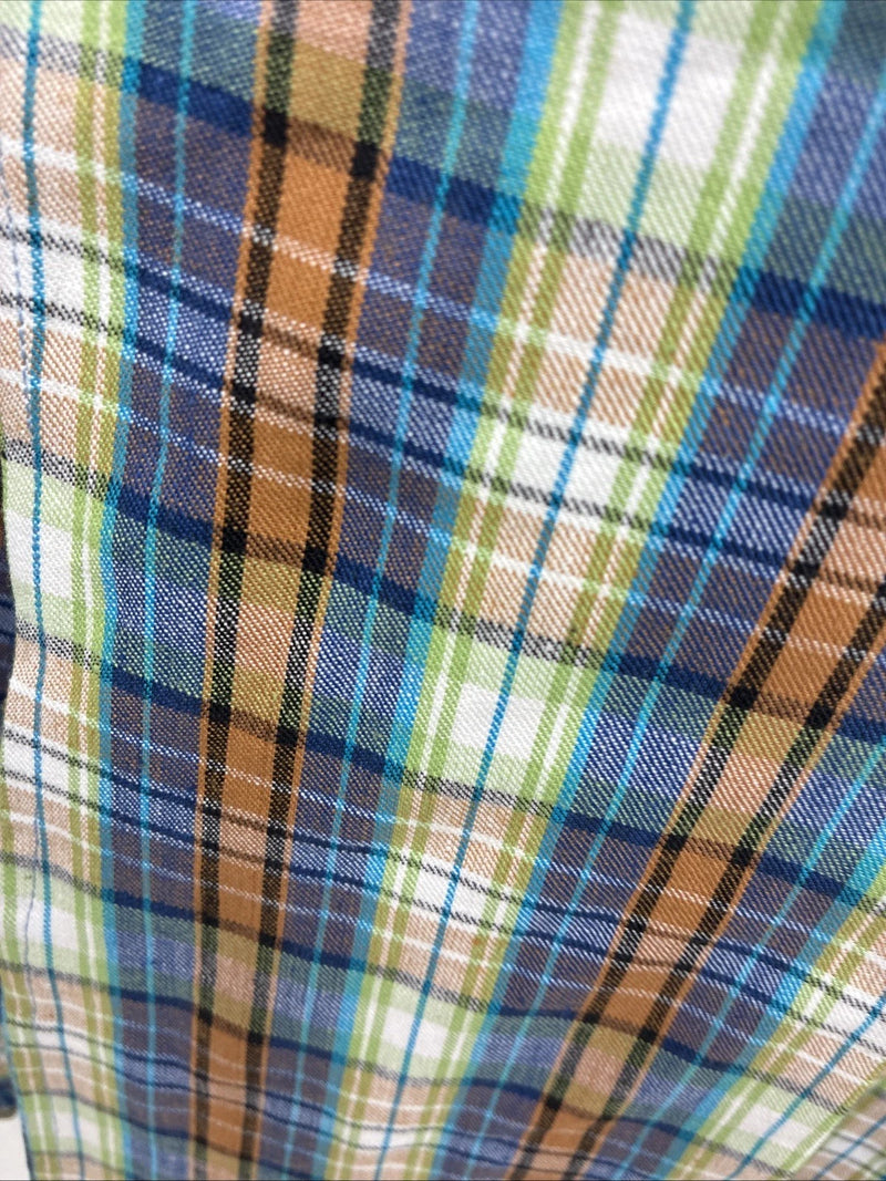 New Men’s Champion Westerns Multicolor Plaid Long Sleeve Pearl Snap Small O-33