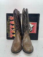 New Men’s Brown Texas Brand Cowboy Boots. 5041 10.5 10 1/2 D. 8-35